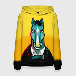 Толстовка-худи женская BoJack Horseman, цвет: 3D-черный