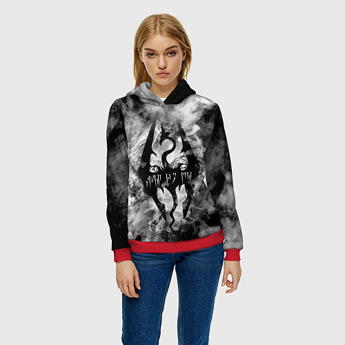 Женская толстовка THE ELDER SCROLLS / 3D-Красный – фото 3