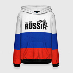 Толстовка-худи женская Russia, цвет: 3D-черный