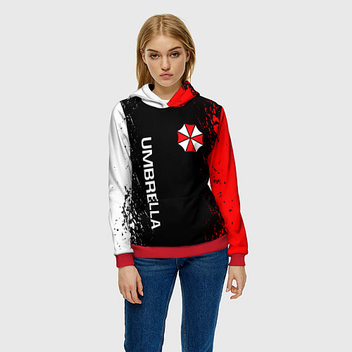 Женская толстовка RESIDENT EVIL UMBRELLA / 3D-Красный – фото 3