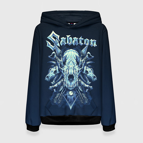 Женская толстовка Skull Sabaton / 3D-Черный – фото 1