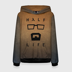 Толстовка-худи женская HALF-LIFE, цвет: 3D-черный