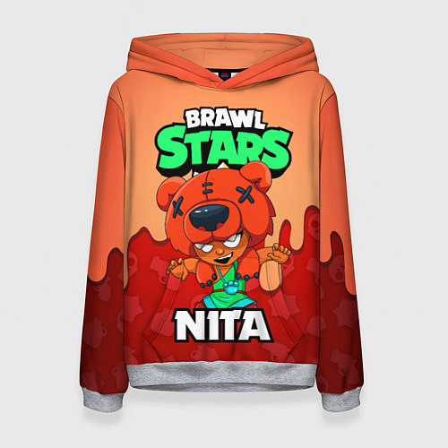 Женская толстовка BRAWL STARS NITA / 3D-Меланж – фото 1