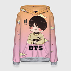 Толстовка-худи женская BTS, цвет: 3D-меланж
