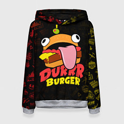 Толстовка-худи женская Fortnite Durrr Burger, цвет: 3D-меланж
