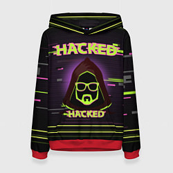 Толстовка-худи женская Hacked, цвет: 3D-красный