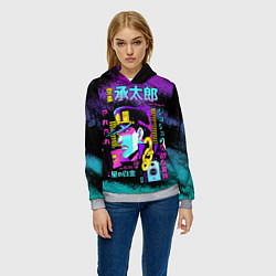 Толстовка-худи женская Приключения ДжоДжо, цвет: 3D-меланж — фото 2