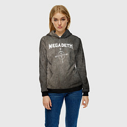 Толстовка-худи женская Megadeth, цвет: 3D-черный — фото 2