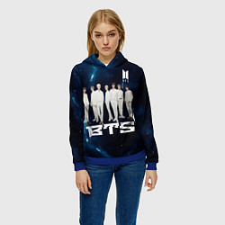 Толстовка-худи женская BTS, цвет: 3D-синий — фото 2
