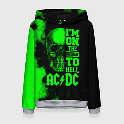 Толстовка-худи женская I'm on the highway to hell ACDC, цвет: 3D-меланж