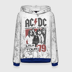 Толстовка-худи женская ACDC, цвет: 3D-синий