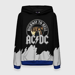 Толстовка-худи женская ACDC, цвет: 3D-синий