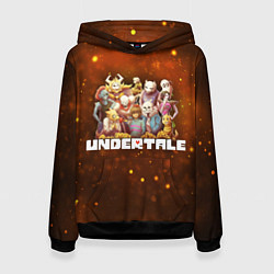 Толстовка-худи женская UNDERTALE, цвет: 3D-черный