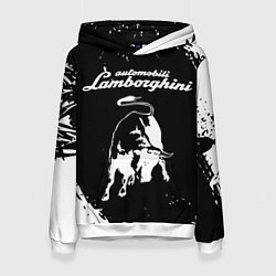 Толстовка-худи женская Lamborghini, цвет: 3D-белый