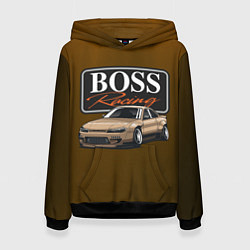 Толстовка-худи женская Boss Racing, цвет: 3D-черный
