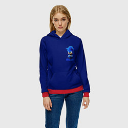 Толстовка-худи женская SONIC, цвет: 3D-красный — фото 2