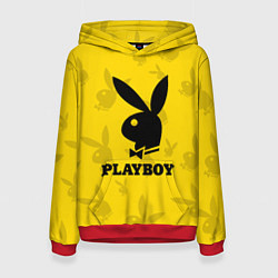 Толстовка-худи женская PLAYBOY, цвет: 3D-красный