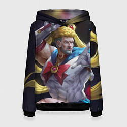 Толстовка-худи женская Сейлор Панч, цвет: 3D-черный