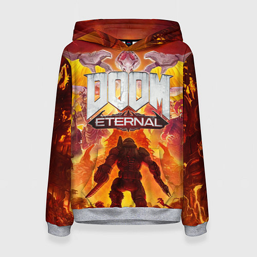 Женская толстовка DOOM Eternal / 3D-Меланж – фото 1