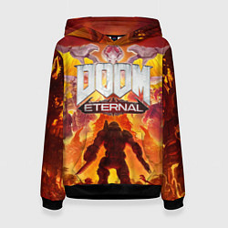 Толстовка-худи женская DOOM Eternal, цвет: 3D-черный