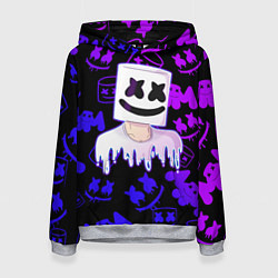 Толстовка-худи женская Marshmello, цвет: 3D-меланж