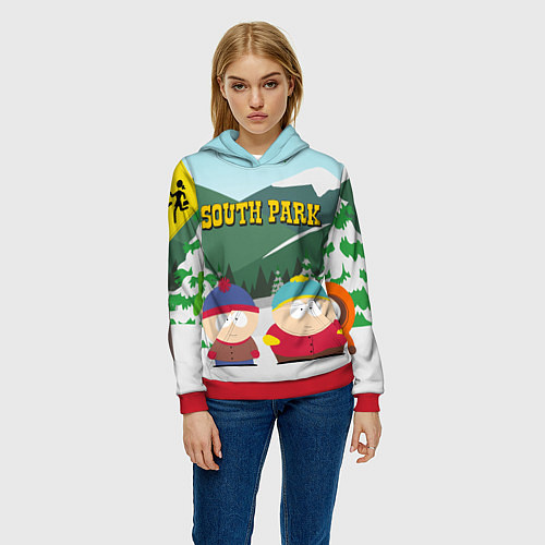 Женская толстовка ЮЖНЫЙ ПАРК / 3D-Красный – фото 3