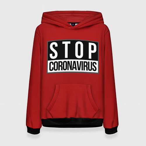 Женская толстовка Stop Coronavirus / 3D-Черный – фото 1