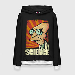 Толстовка-худи женская Futurama Science, цвет: 3D-белый