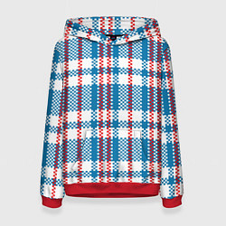 Толстовка-худи женская Текстура Сумка Челнока, цвет: 3D-красный