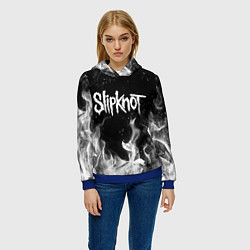 Толстовка-худи женская SLIPKNOT, цвет: 3D-синий — фото 2