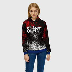 Толстовка-худи женская SLIPKNOT, цвет: 3D-синий — фото 2