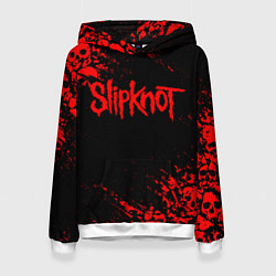 Толстовка-худи женская SLIPKNOT, цвет: 3D-белый