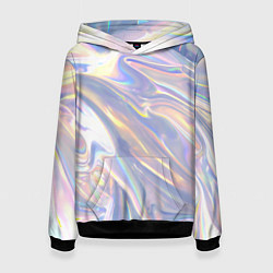 Толстовка-худи женская Фольга, цвет: 3D-черный