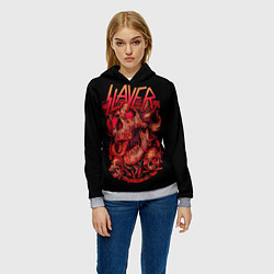 Толстовка-худи женская Slayer 20, цвет: 3D-меланж — фото 2