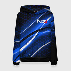 Толстовка-худи женская MASS EFFECT N7, цвет: 3D-черный