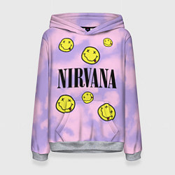 Толстовка-худи женская NIRVANA, цвет: 3D-меланж