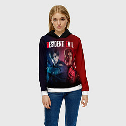 Толстовка-худи женская Resident Evil 2, цвет: 3D-белый — фото 2