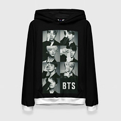 Толстовка-худи женская BTS, цвет: 3D-белый