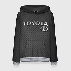 Толстовка-худи женская Toyota Carbon, цвет: 3D-меланж