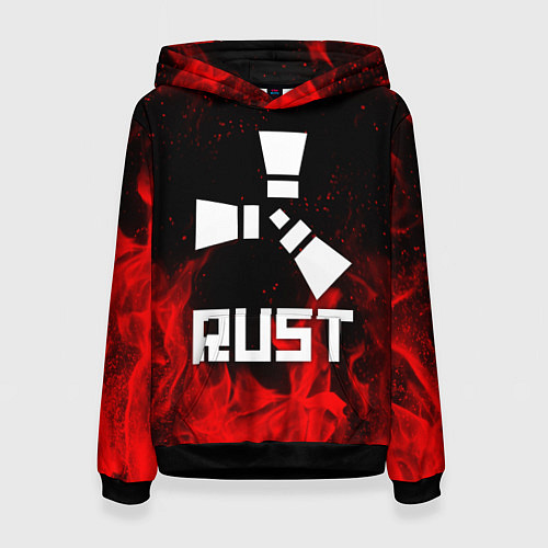 Женская толстовка RUST / 3D-Черный – фото 1