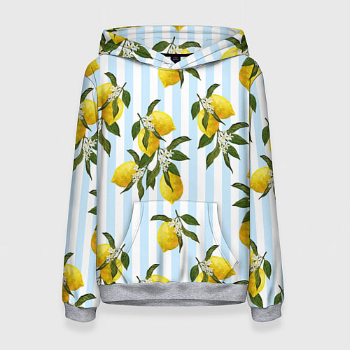 Женская толстовка Лимоны / 3D-Меланж – фото 1