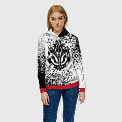 Толстовка-худи женская Overlord, цвет: 3D-красный — фото 2