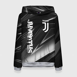 Толстовка-худи женская JUVENTUS, цвет: 3D-меланж