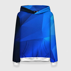 Толстовка-худи женская SHADES OF BLUE, цвет: 3D-белый