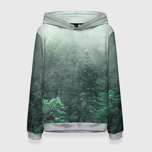 Женская толстовка Туманный лес / 3D-Меланж – фото 1