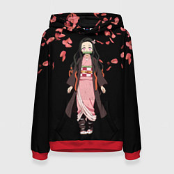 Толстовка-худи женская Незуко, цвет: 3D-красный