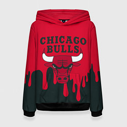 Толстовка-худи женская Chicago Bulls, цвет: 3D-черный