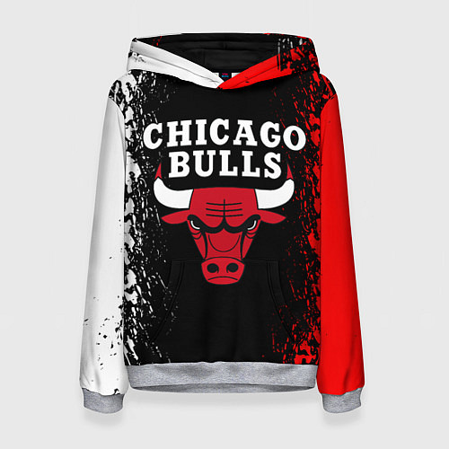 Женская толстовка CHICAGO BULLS / 3D-Меланж – фото 1