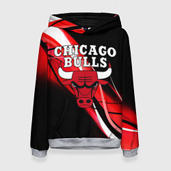 Толстовка-худи женская CHICAGO BULLS, цвет: 3D-меланж