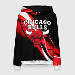 Толстовка-худи женская CHICAGO BULLS, цвет: 3D-белый